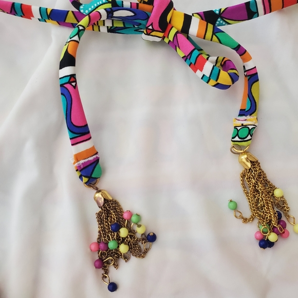 Trina Turk Peruvian Stripe Colorful Swimsuit sz 14 - Picture 9 of 10